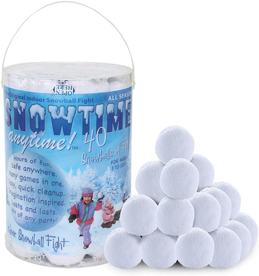 40 Pack Artificial Snowballs Fake Snowball Indoor Snowballs for Kids Snow Fight
