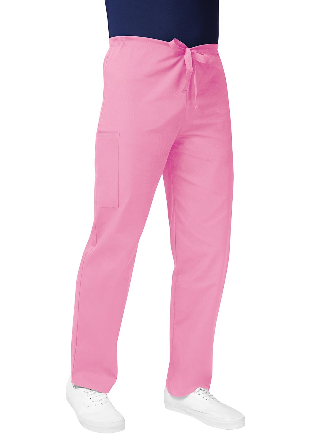 Adar Uniforme médico unisex Casaca de cuello en V y pantalones con cordón