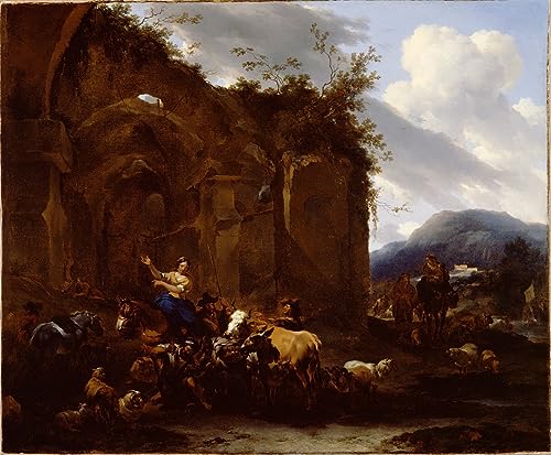 Tableau Toile un maréchal-ferrant Nicolaes Berchem décoration