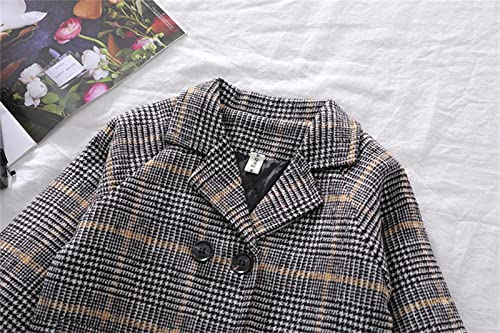 Kids Boys Girls Dress Coat Windproof Notched Collar Double Breasted Wool Blend Peacoat Baby Toddler Trench Coat Jacket4
