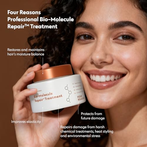 FOUR REASONS Bio-Molecule Repair Hair Mask for Damaged Hair – Hydrating & Deep Conditioning Hair Mask & Bond Repair Treatment for Dry, Frizzy, or Color Treated Hair – Vegan & Sulfate-Free - Image 3
