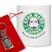 Produktbild Star Wars Stil Starbucks Geschenk Set, Star Wars Tasse, Starbucks Star Wars Design, Lustige Tassen, gedruckt auf Mikrowelle & spülmaschinenfest 313 ml Becher/Tasse und Star Wars/Starbucks, versilberte Gravur Schlüsselanhänger