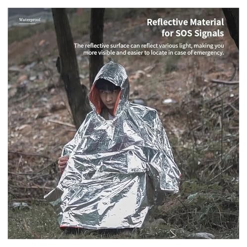 Couverture imperméable et poncho d'urgence de survie isolant