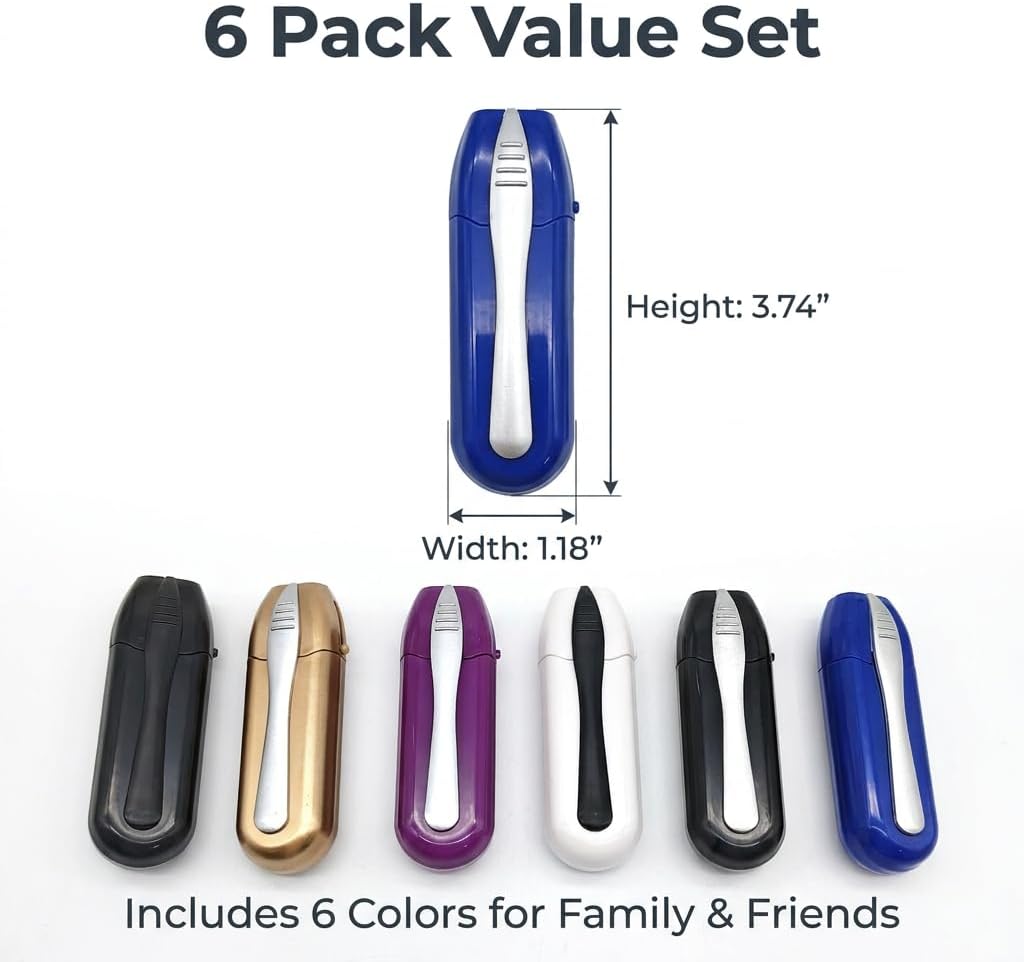 6Pcs Portable Eye Glasses Cleaner, Efficient and Durable Carbon Microfiber Technology, Lens Cleaner with Carbon Microfiber Tech and Mini Sunglasses Brush Cleaning Tool Kit (ColorA&B)