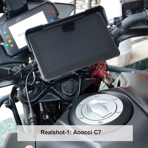 Image of C7 Motorcycle Carplay, 7-inch HD Touchscreen | IP67 Waterproof, Dual Bluetooth, Smartphone Mirroring