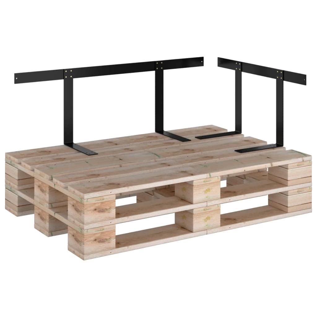 Genérico Respaldo para sofá de palets 110 cm Hierro Negro,Mobiliario,Accesorios para Muebles de jardín,Negro,4.78 kg,315790