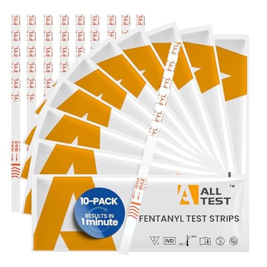 Fentanyl Test Strips - #1 Global Selling Fentanyl Test Strips for Powder or Liquid - Harm Reduction Tool, Overdose Prevention, 1 Minute Results, 20ng/mL Cut-Off (10 Pack)