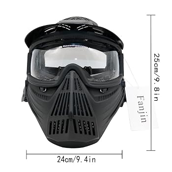 Masque Tactique Demi-Face Acier Pour Airsoft – Protection Menton/Oreilles, Ajustable, Résistant 800 FPS - 5