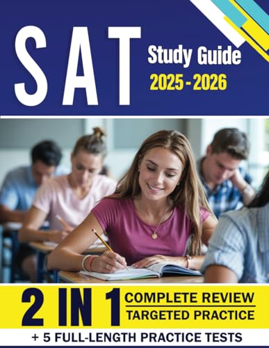 SAT Study Guide 2025-2026: An all-in-one resource with subject reviews and 5 full-length practice tests featuring over 1,000 questions and detailed answers for the Digital SAT !