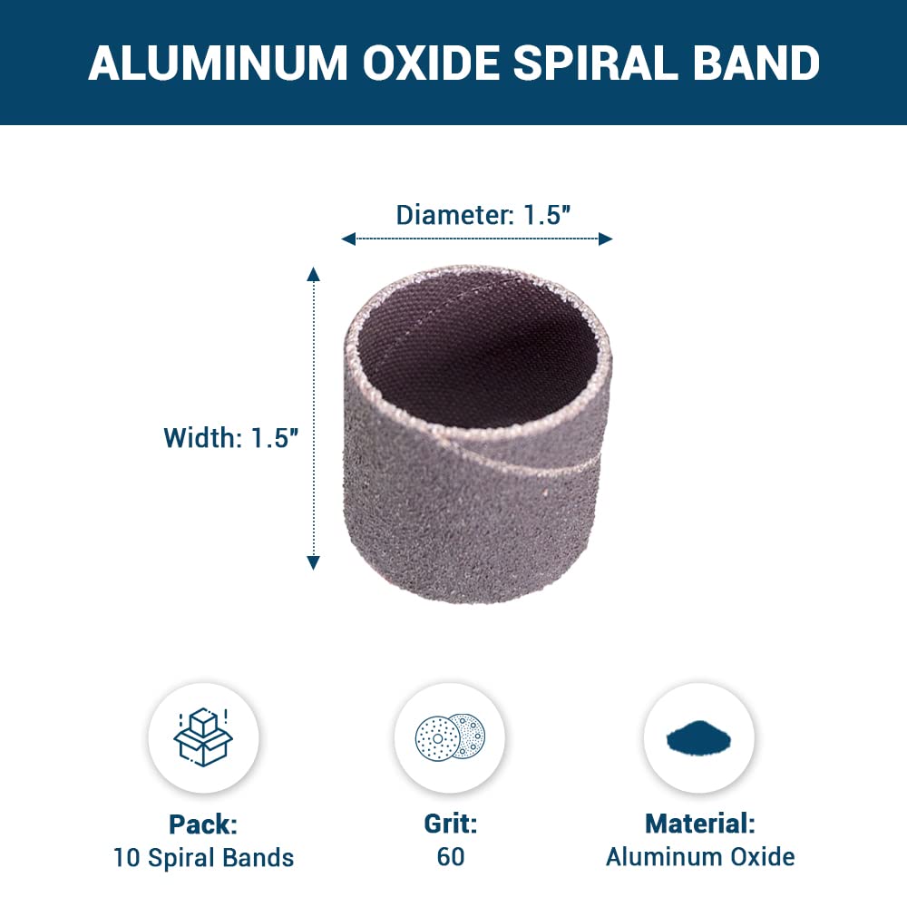 Benchmark Abrasive Bands - 10 Pack for Rotary Tools -5
