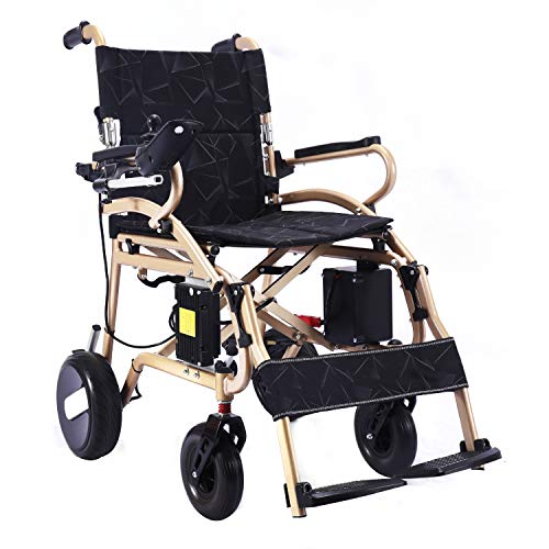2020 New ComfyGo 6013 Folding Ultra Lightweight Electric Power Wheelchair, Silla de Ruedas Electrica, Airline Approved and Air Travel Allowed, Heavy Duty, Mobility Motorized, Portable Power (Creme)