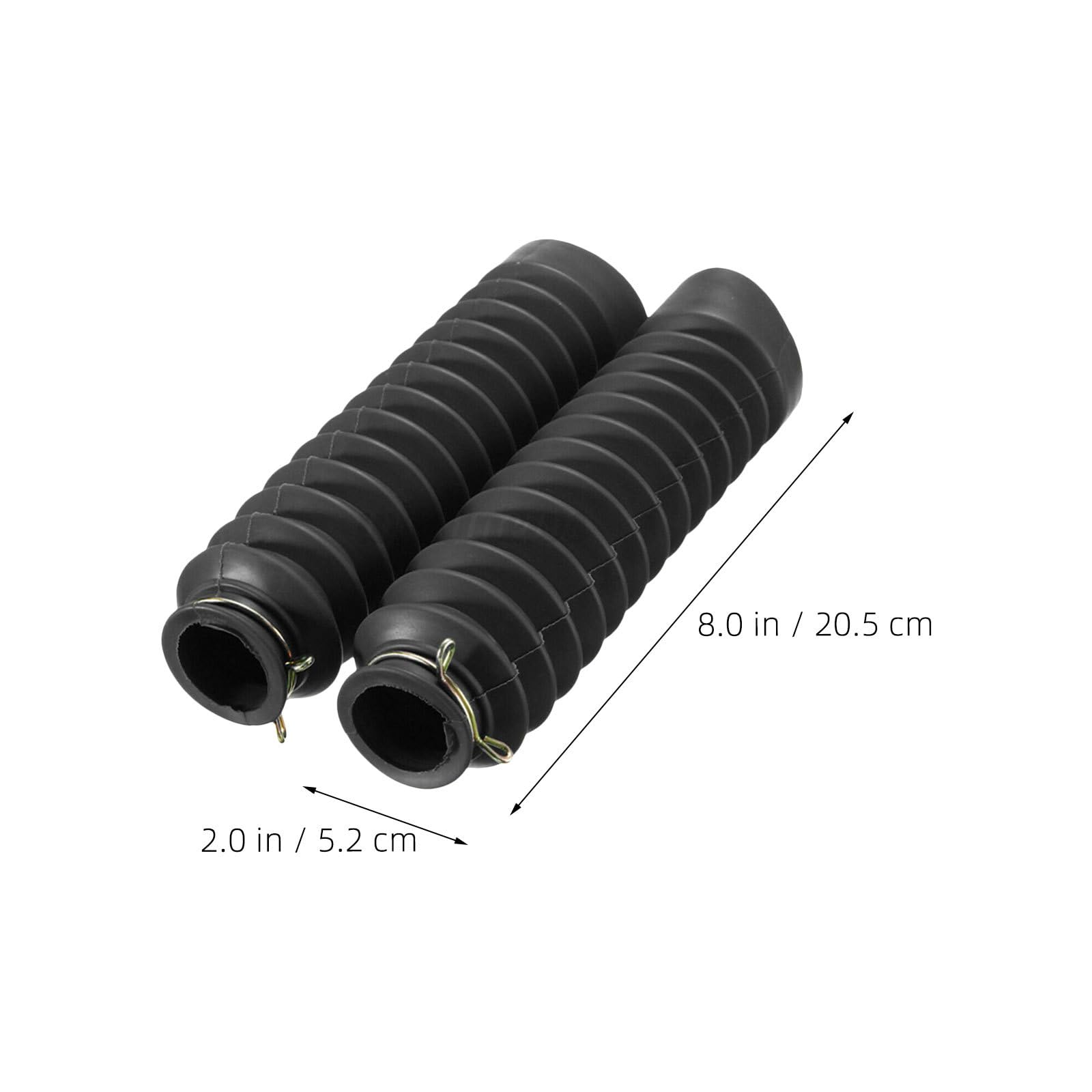 Copriforcella Anteriore Moto 4 Pezzi in Gomma Nero | Protezione Ammortizzatore, per Superfici Sconnesse e Dirt Bike, Resistenza All'usura, Installazione Semplice