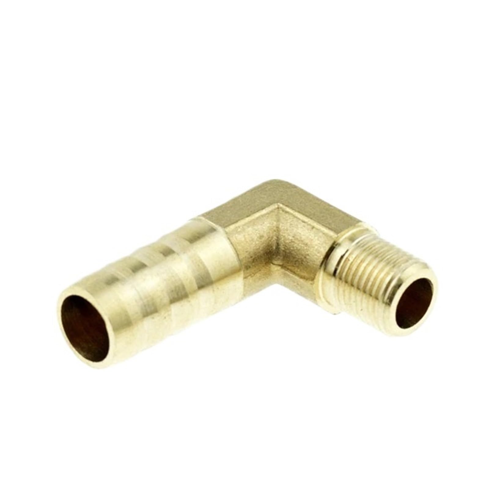 Tazyyzuu Men's One Color Npt Straight Or Elbow Brass Hose Pipe Fitting 6Mm 8Mm 10Mm 12Mm Barb Splicer 1/8" Thread Copper Barbed(L 10Mm Barb-01)