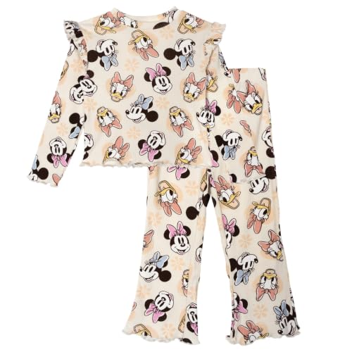 Image of Disney Girls' Ribbed Long Sleeve Tee and Pants Set for Baby & Kids