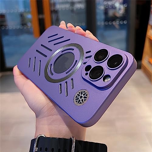 Coque respirante iPhone 14 ENILSA protection rigide anti-surchauffe violette
