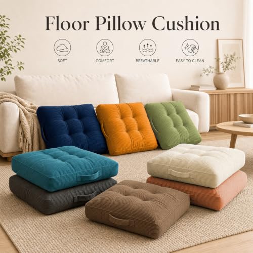 Cojín de suelo azul oscuro para silla de jardín e interior 7