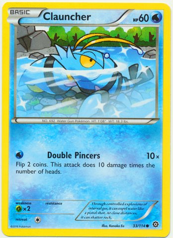 Pokemon - Clauncher (33/114) - XY Steam Siege