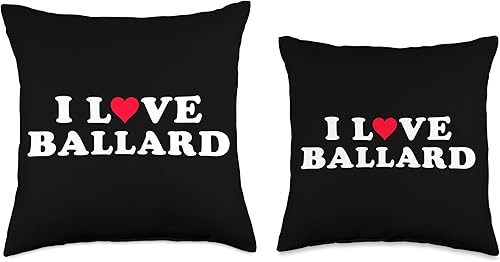 Miniatura 3 de I Love Ballard Shirt For Girlfriend Boyfriend I Love Matching Girlfriend & Boyfriend Ballard Name Throw Pillow, 16x16, Multicolor
