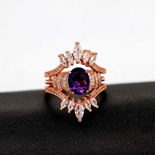 Women Marquise Cut AAA White Cubic Zirconia Double Wedding Band Ring Guard Enhancer Engagement Y445-2D