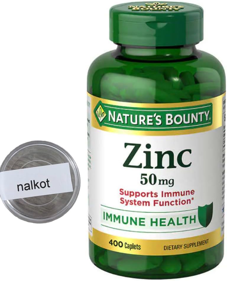 Miniatura 4 de Nature's Bounty Zinc 50 mg, 400 cápsulas - 50 mg de zinc de alta potencia, apto para vegetarianos, nalkotSumplimentsGuide