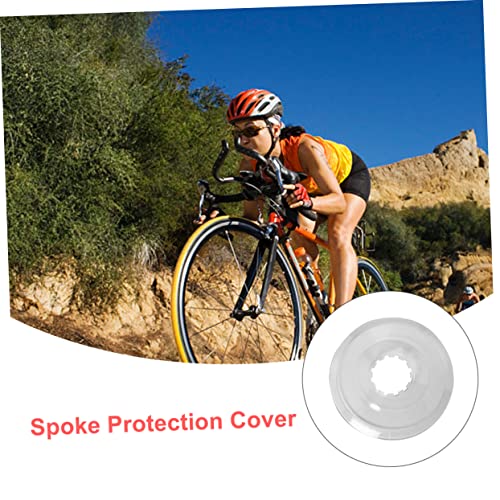 Gafoki 2Pcs Flywheel Guard Bike Stuff Bike Spokes Bike Accessories Clear Spoke Cover Cassette Freewheel Protection Clear Flywheel Guard Wear-Resistant Flywheel Protector Spokes Protector #TOP2