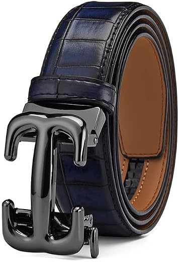Contacts Genuine Leather Belt for Men with Autolock Buckle - Micro Adjustable Belt Fit Everywhere | Formal &amp; Casual | Eleg...