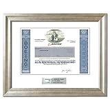 GiveAshare Boeing Stock Certificate (BA) - Personalized Replica (Silver Frame & Plaque)