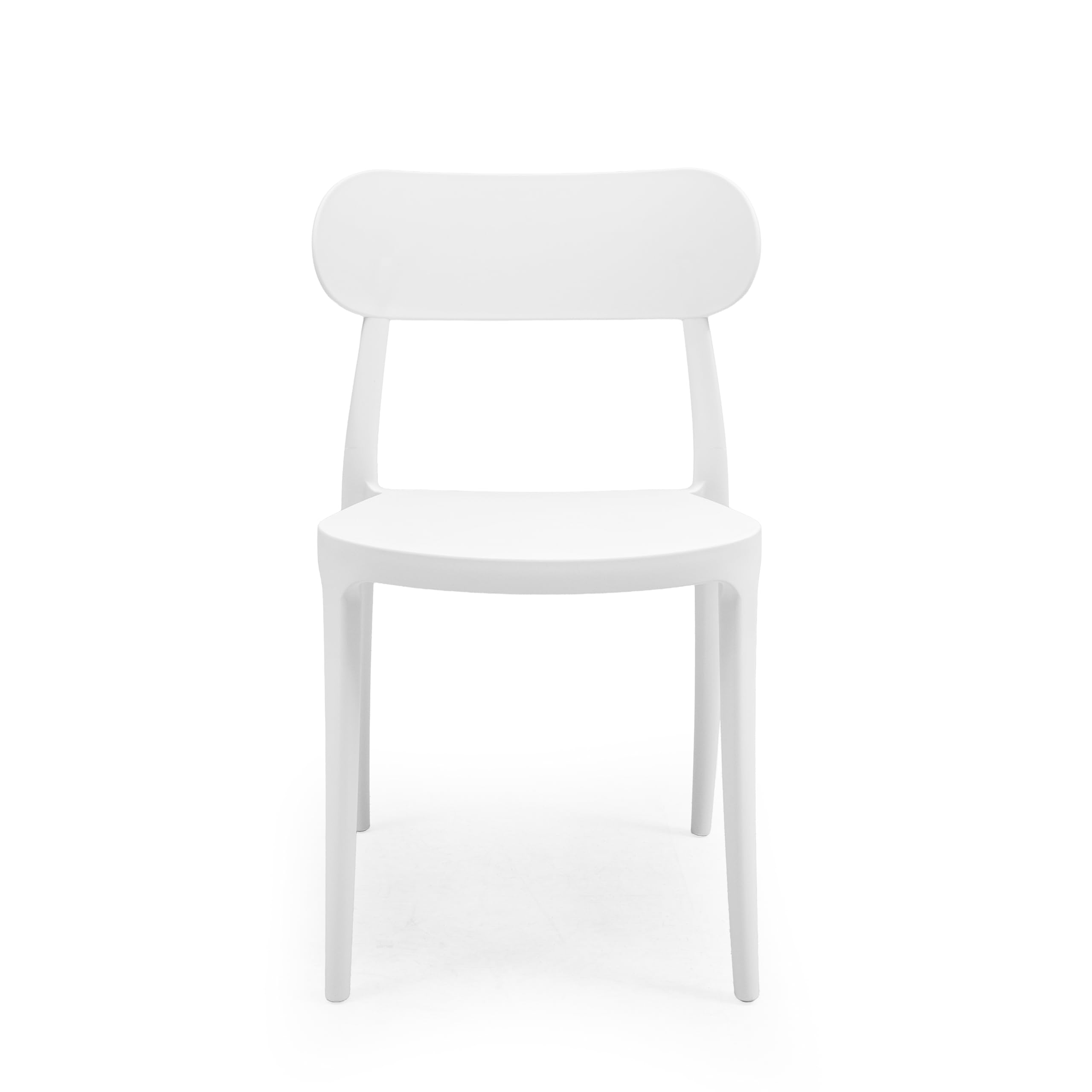 Homely – Silla de Polipropileno JARA | Diseño Moderno y apilable | Silla para Comedor, Cocina, terraza, jardín, balcón | Silla de Material plástico Muy Resistente y facil de Limpiar | Color Blanco