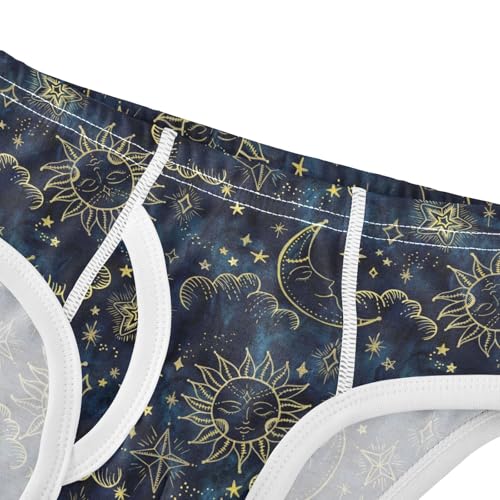 Boys' Exclusive Briefs Toddler Underwear 95% Combed Cotton Boxerbriefs 2T Celestial Star and Sun4