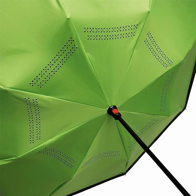 DRAYA DEAL'S Inverted Reverse Umbrella for Car, Double Layer Windproof C Handle Umbrella, Big Size Reversible Upside Down Umbrella for Men & Women, UV & Rain Protection (Multicolor)