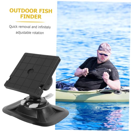 Support sondeur de poisson nylon noir orientable avec base rapide pour canoë - 7