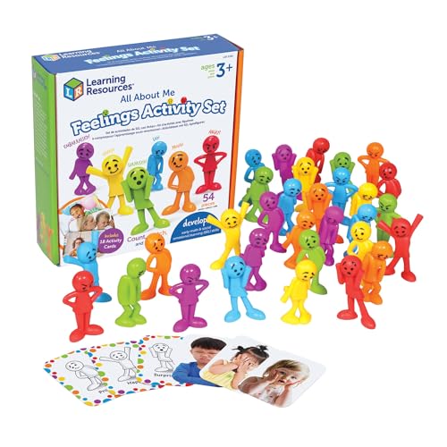 Learning Resources Kit d’activités All About Me sur Les émotions (54 pièces), Jeux d’Apprentissage socio-émotionnel Petite enfance, Jeux de Communication pour Les Enfants, Jouets sur Les émotions, 3+