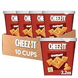 Cheez-It Cheese Crackers, Baked Snack Crackers, Office and Kids Snacks, Original, 22oz Case (10 Cups)