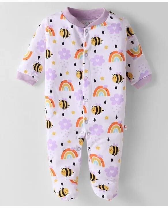 Image of New Born Baby 100% Cotton Rompers for Sleepsuits Jumpsuit Night Suits for Baby Boys & Girls |Onesies| Infant Clothes Pack of 3