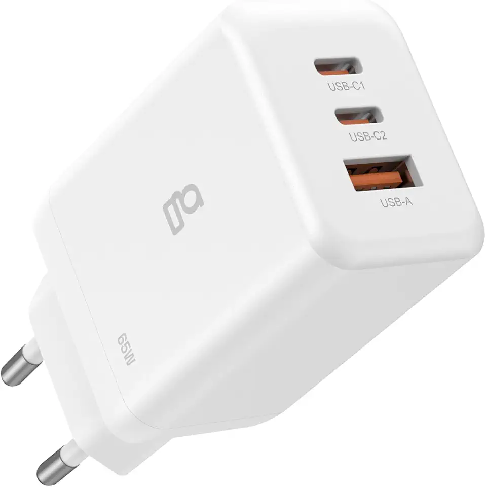 Geonav Carregador Universal SuperPower GaN Duo, 65W, saídas 2 USB-C e 11 USB-A, CH65PDQC2WT-Branco