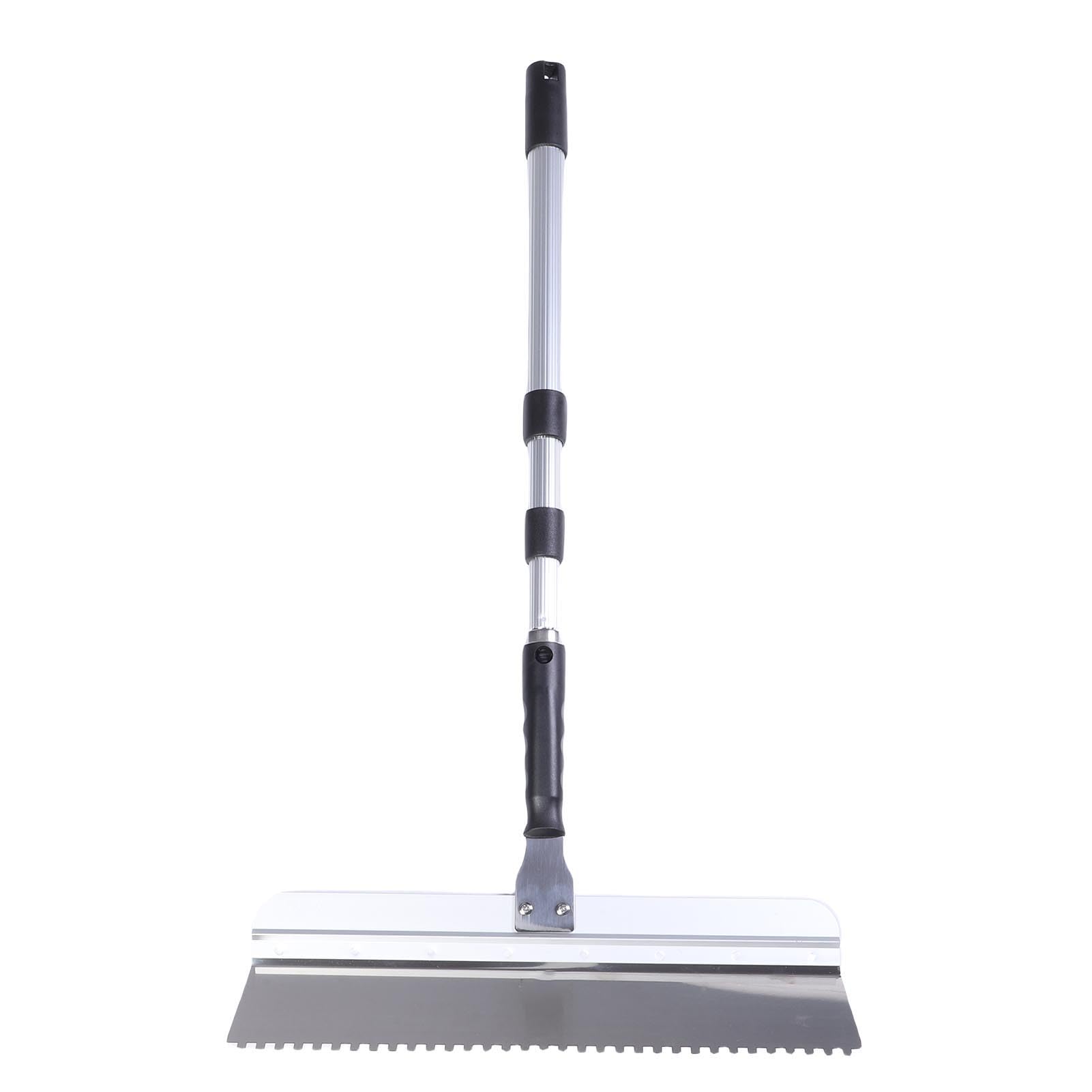 Raspador de Piso Autonivelante para Cemento, 1 6 Pulgadas, 3 Cuchillas |3 Cuchillas Intercambiables, Telescópico 50-100CM, Escobilla de Goma Autonivelante para Eliminación de Pintura de Pisos,