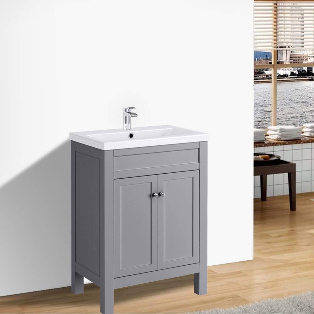 NRG Traditional Bathroom Vanity Sink Unit Basin Floor Standing