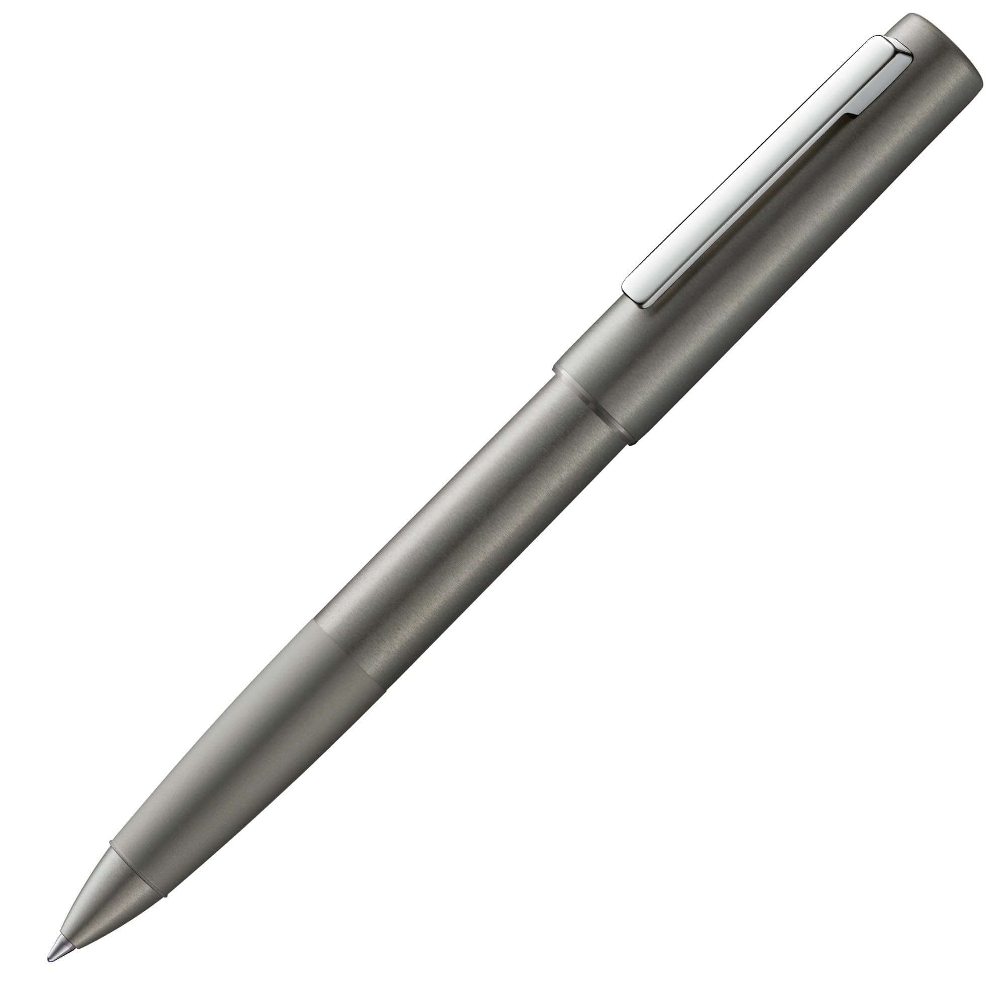 Lamy aion graphite Tintenroller – moderner Tintenroller im eloxierten, leichten & nahtlosen Aluminium-Gehäuse – mit Edelstahl-Clip – Strichbreite M – inkl. Tintenrollermine M 63 schwarz