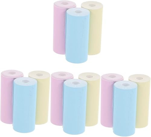 STOBOK 12 rollos de papel térmico de códigos de barras pegatinas de corrección de escritura Linux impresora térmica pegatinas de sobres Impresora de