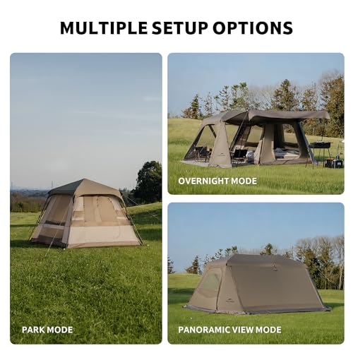 Image of Naturehike Village Instant Tent, 4 Person 8 Person Camping Tent with Full Rainfly, Waterproof Large Cabin Tents for Car Camping
