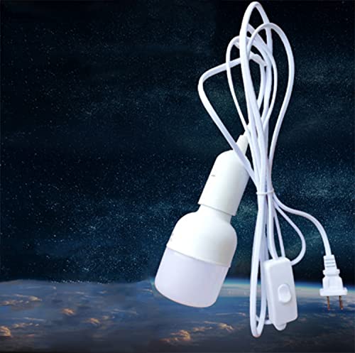 E26 / E27 Led Light Socket Extension Cord With On/Off Switch ，Us Ac Power Plug Bulb Socket For Living Room, Kitchen Bedroom, Bathroom Restaurant Cafe Shop 2 M (7Ft) (2 Pack) #TOP3