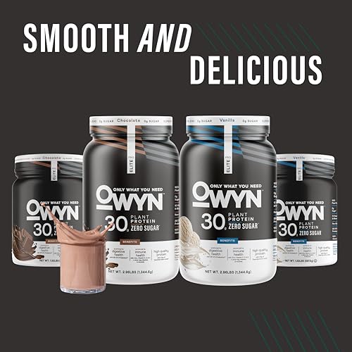 OWYN Only What You Need Pro Elite High Protein Powder, 30g Vegan Protein for Workout Recovery, Delicious Smooth Taste, Zero Sugar, Low Net Carbs, Vanilla, 12 Servings (1.32 LB) - Image 6