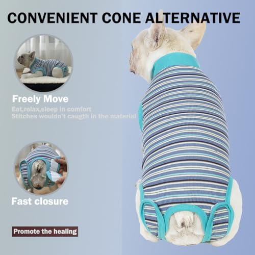 Sebdtico Recovery Suit for Dogs,Dog Surgery Suit Female Spay,Soft Dog Onesie for Surgery Female,Dog Cone Alternative Surgical Recovery Suit Female,Abdominal Wounds Licking Anti Suit for Dogs by Sebidtco - Used condition - Image 3