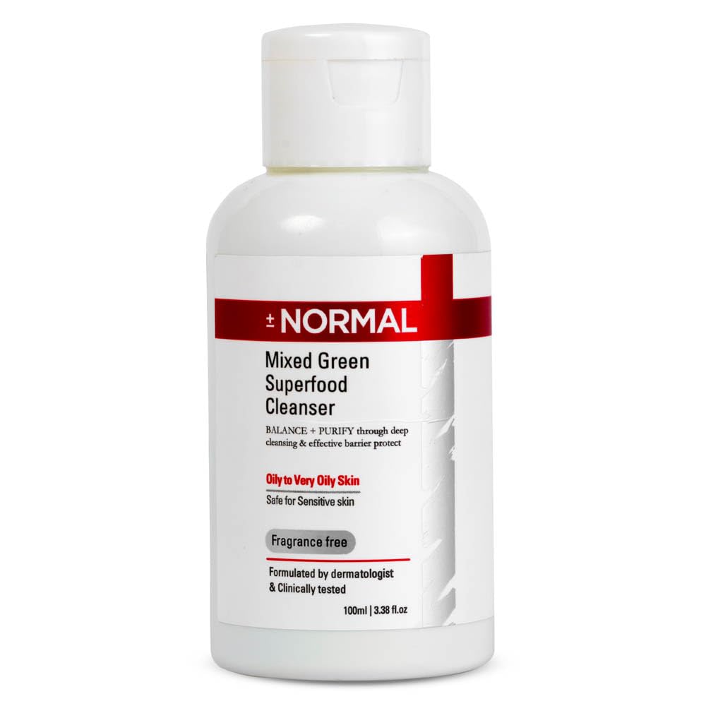 Plusminus Normal Mixed Green Superfood Cleanser with Kale, Green tea |Acne face wash oily skin|Gentle Sulphate free| Men & Women|Foaming, Hydrating & Brightening| Safe for sensitive skin|100ml