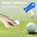 Mile High Life All Metal Foldable Golf Divot Tool with Pop-up Button & Magnetic Ball Marker (Blue Bone)