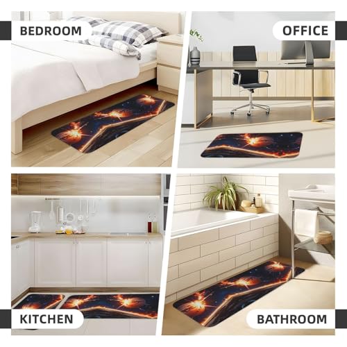 Alfombrillas antideslizantes para cocina y lavandería Planetary Destruction, pack de 2 unidades 7