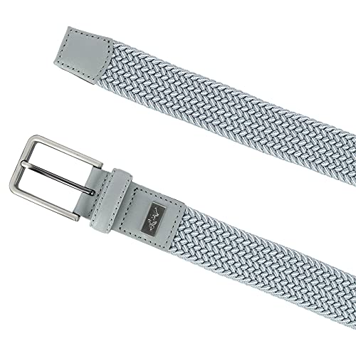 Greg Norman Men's Two Tone Stretch Belt, 40, Grey and White2