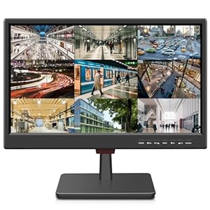 19” Security Monitor,Small Surveillance Monitor HDMI VGA and BNC Input,Computer Monitor with Speakers for CCTV DVR Office and Home Security Camera System Surveillance
