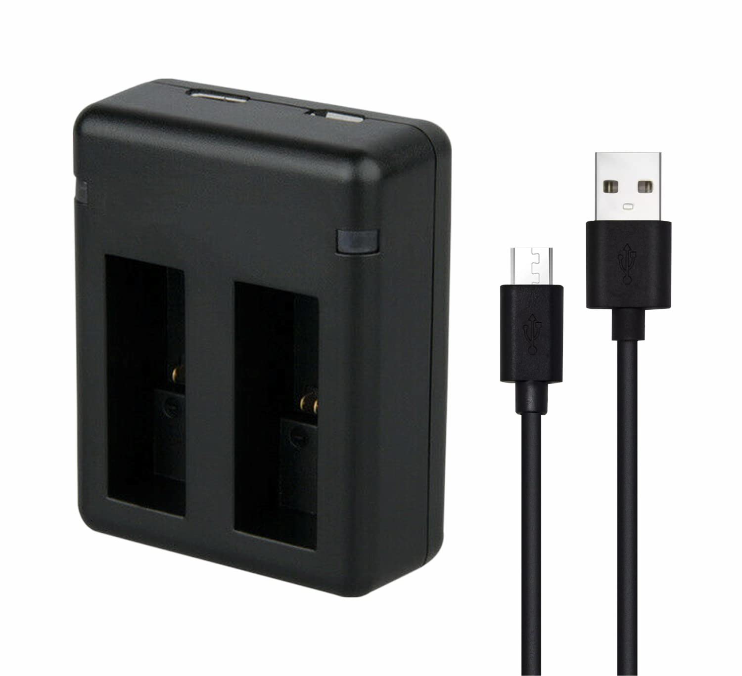 Brain Freezer Dual Battery Charger with Micro USB Cable Compatible with GoPro HERO9 GoPro HERO8 GoPro HERO7 GoPro HERO6 GoPro HERO5 GoPro Hero 2018 Black