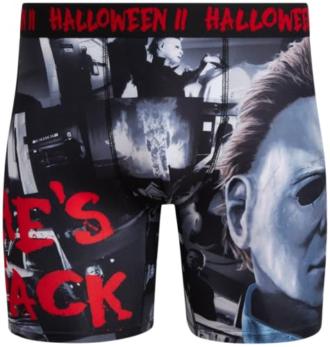 Halloween 2 Men's Boxer Briefs - No Fly, Anti-Chafing Stitching, Comfort Shaped/Cotton Lined Crotch